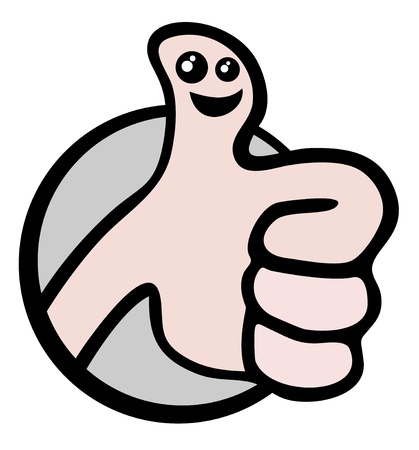 Smile hand iconのイラスト素材