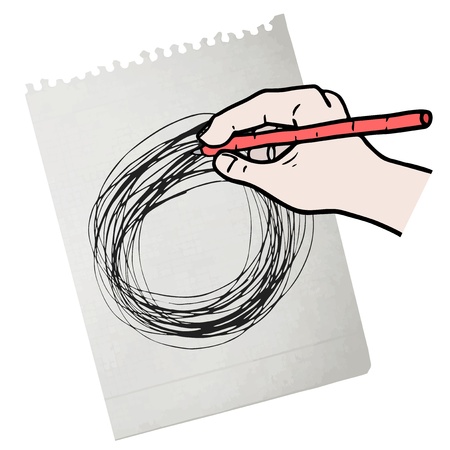 Hole paper drawのイラスト素材