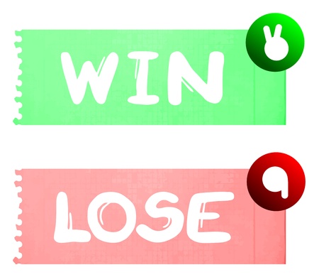 Win and lose messageのイラスト素材