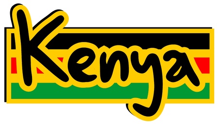 Kenya stickerのイラスト素材