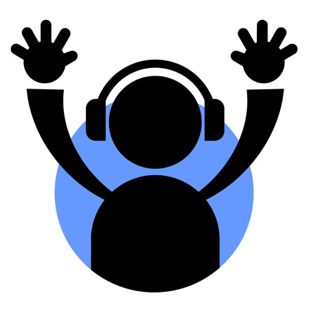 Happy boy iconのイラスト素材