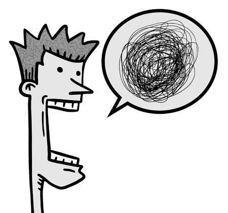 Crazy comic characterのイラスト素材