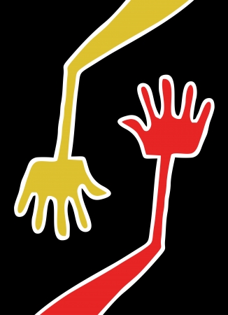 Hand color artのイラスト素材