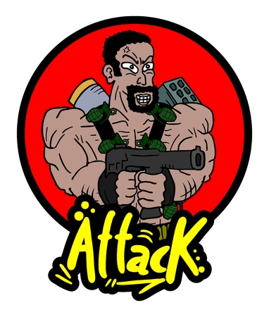 Attack army iconのイラスト素材