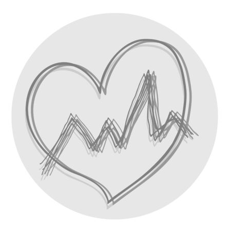 Pulse heart iconのイラスト素材