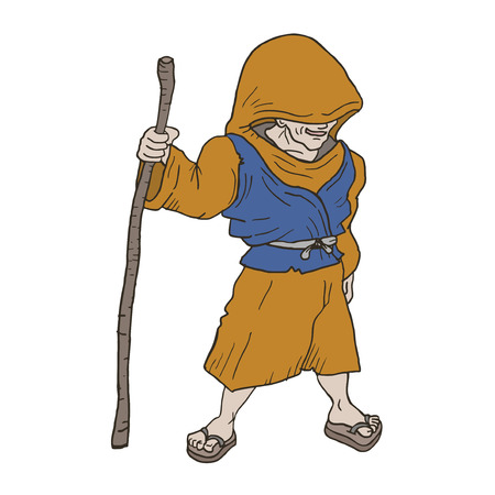 Old man drawのイラスト素材