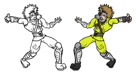 Two creative puppetsのイラスト素材