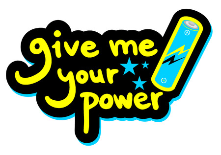 Give me your power messageのイラスト素材
