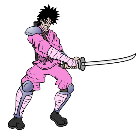Pink samuraiのイラスト素材