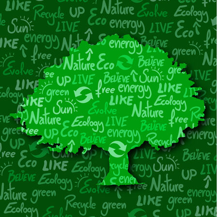 Green ecology treeのイラスト素材