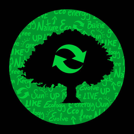 Tree eco symbolのイラスト素材