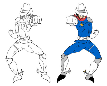 Sheriff attackのイラスト素材