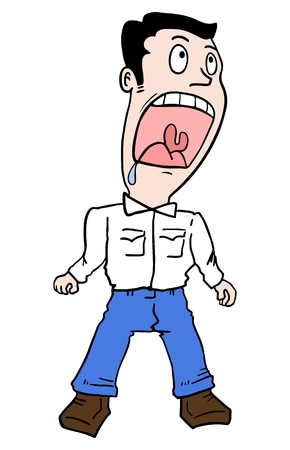 Surprised manのイラスト素材