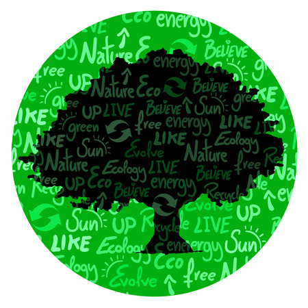 Eco tree symbolのイラスト素材