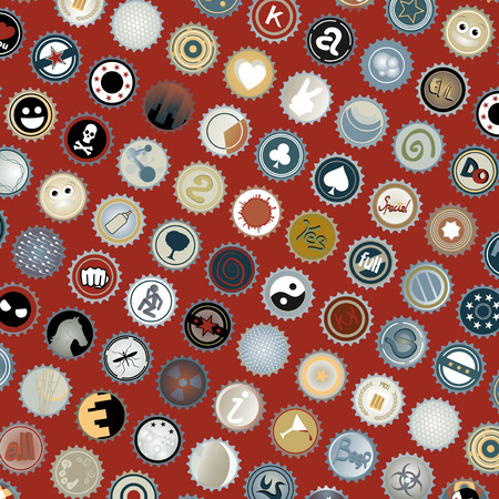 Caps collection backgroundのイラスト素材