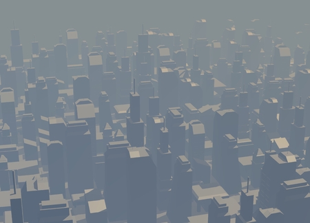 Contamination city renderの写真素材