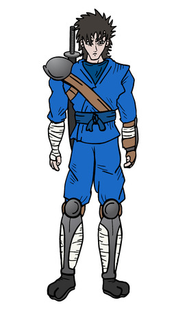 Samurai design drawのイラスト素材