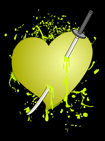 Art paint heartのイラスト素材