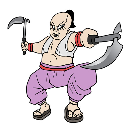 Warrior attackのイラスト素材