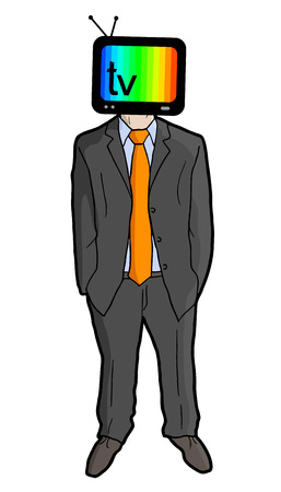 Television manのイラスト素材