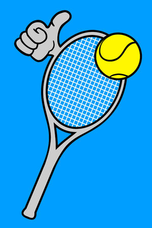 Funny tennisのイラスト素材