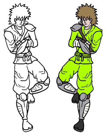 Samurai color drawのイラスト素材