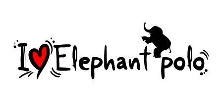 Elephant polo loveのイラスト素材