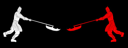 Two samuraisのイラスト素材