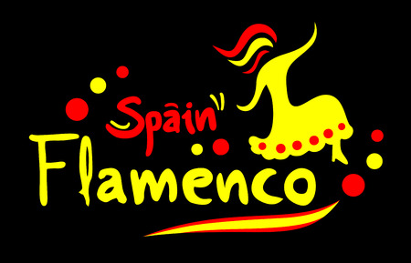 Spain falmenco messageのイラスト素材