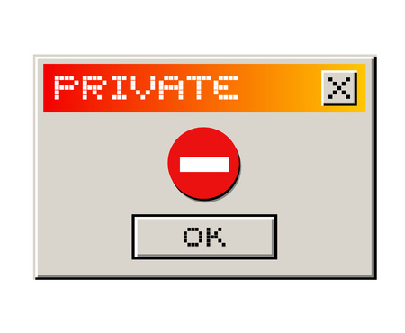 Private computer messageのイラスト素材