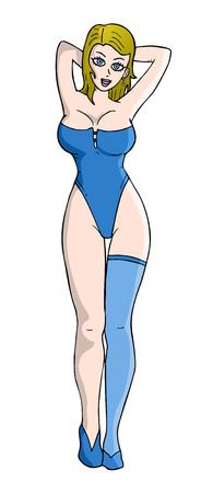 Fashion lingerie girlのイラスト素材