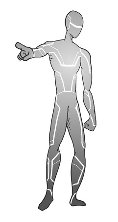 Pointing manのイラスト素材