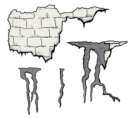 Broken vector wallのイラスト素材