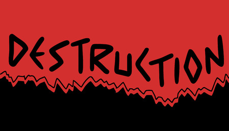 Destruction messageのイラスト素材