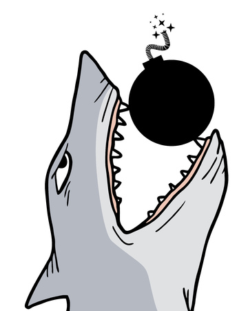 Shark bombのイラスト素材