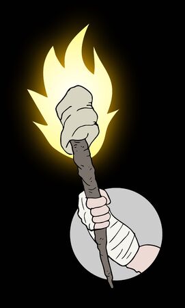 Torch cartoonのイラスト素材