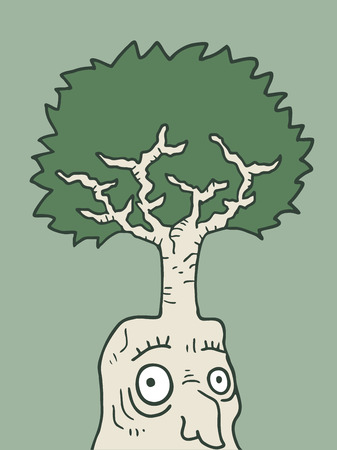 Creative face treeのイラスト素材