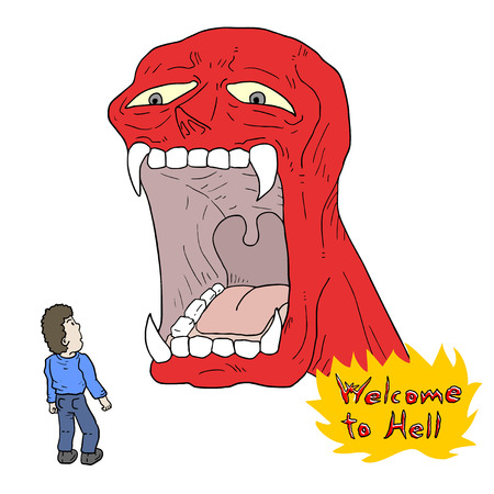 Welcome to hell messageのイラスト素材