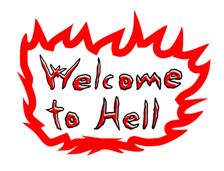Welcome to hellのイラスト素材