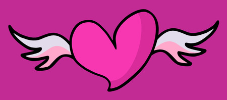 fly heart vector