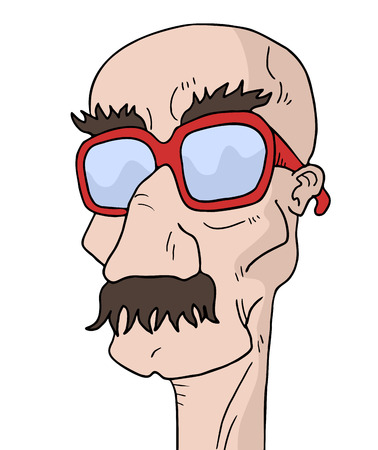 Glasses manのイラスト素材