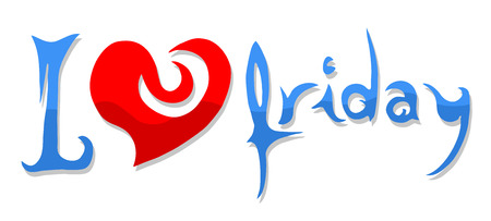 Frdiay love commentのイラスト素材