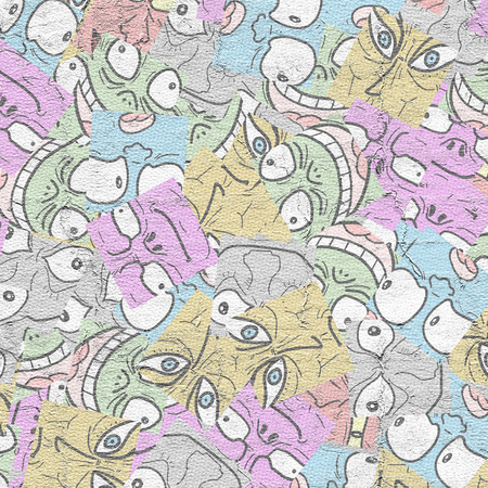 Composition facesの写真素材