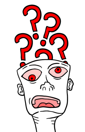 crazy questionのイラスト素材