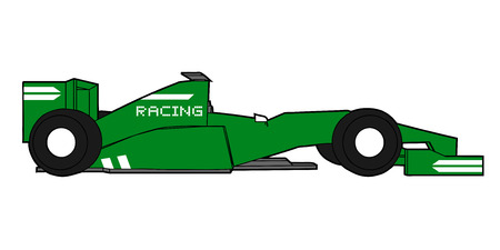 green racing carのイラスト素材