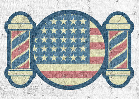 Old flag americanの写真素材