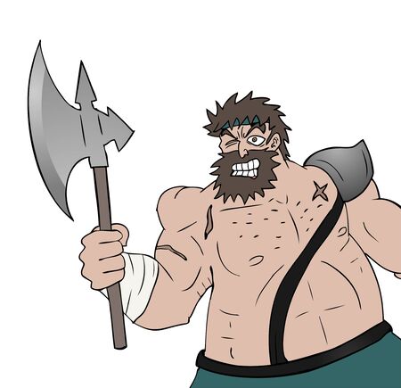 warrior drawのイラスト素材