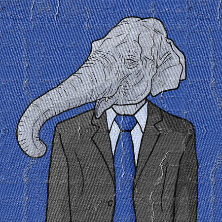 Elephant manの写真素材