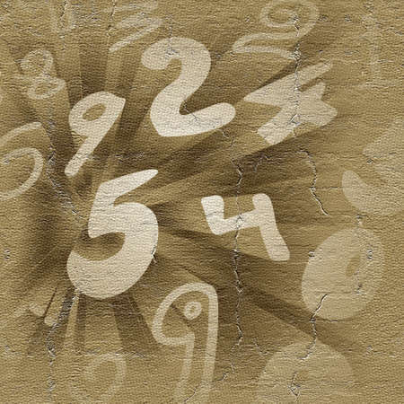 Golden numbersの写真素材