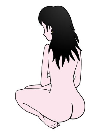 sensual girl illustrationのイラスト素材